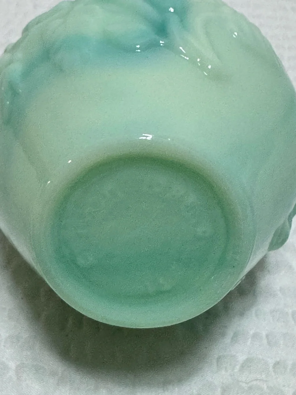 Vintage Mint Green Decorative Ceramic Pitcher Vase - oil